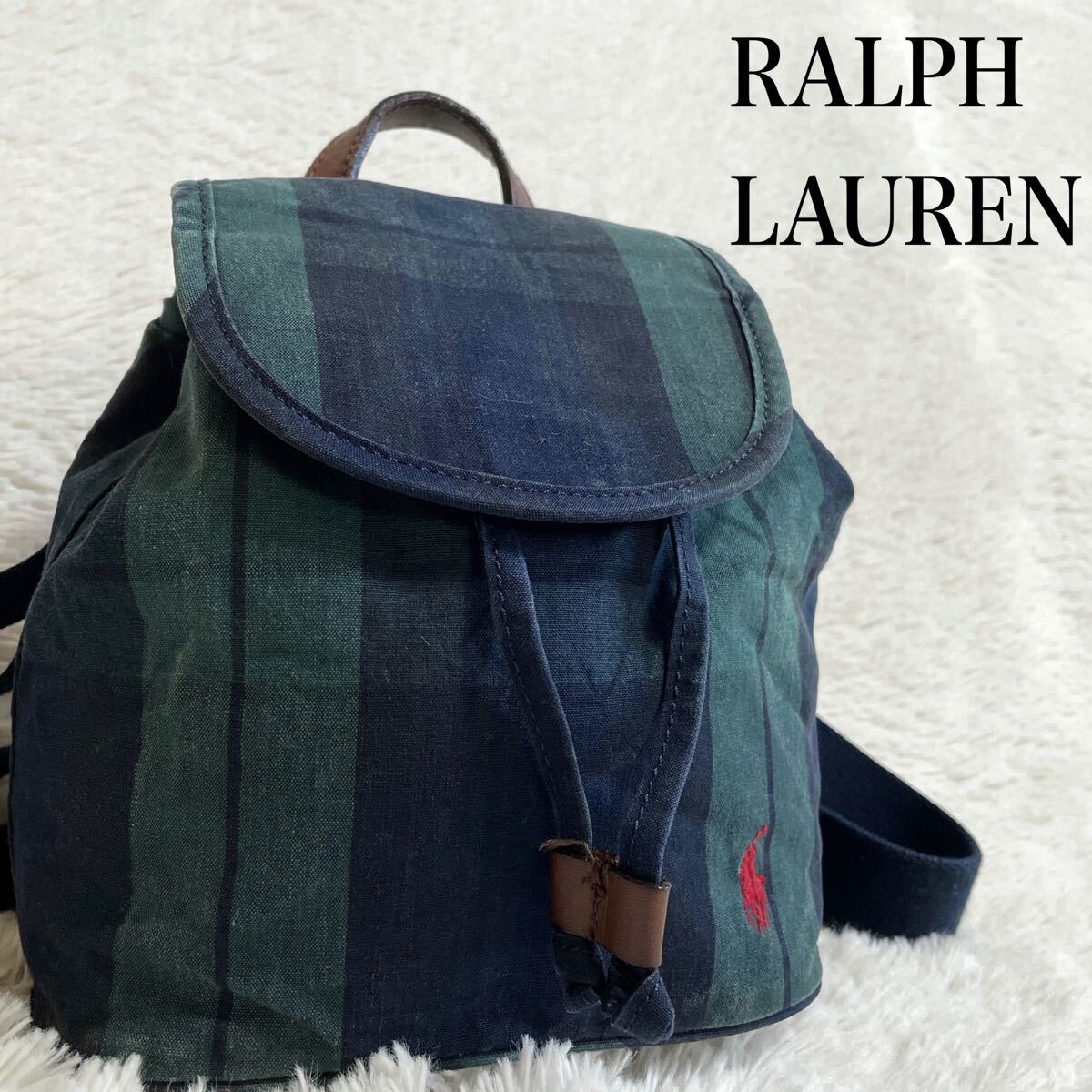 希少 ポロラルフローレン ブラックウォッチチェック ミニバックパック リュック POLO RALPH LAUREN