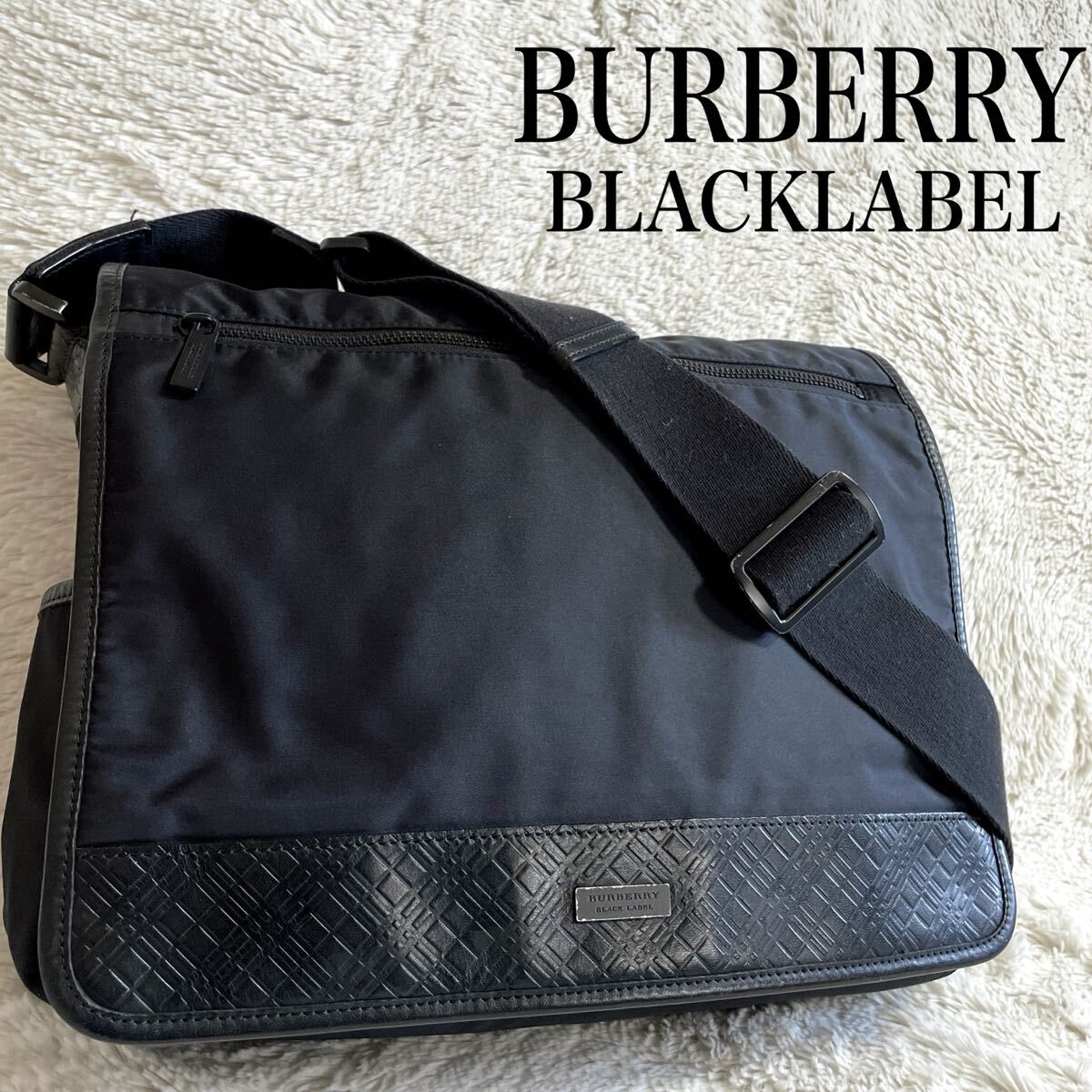 BURBERRY BLACK LABEL メッセンジャーバッグ 黒 バーバリー BURBERRY BLACK LABEL メッセンジャーバッグ黒バーバリー