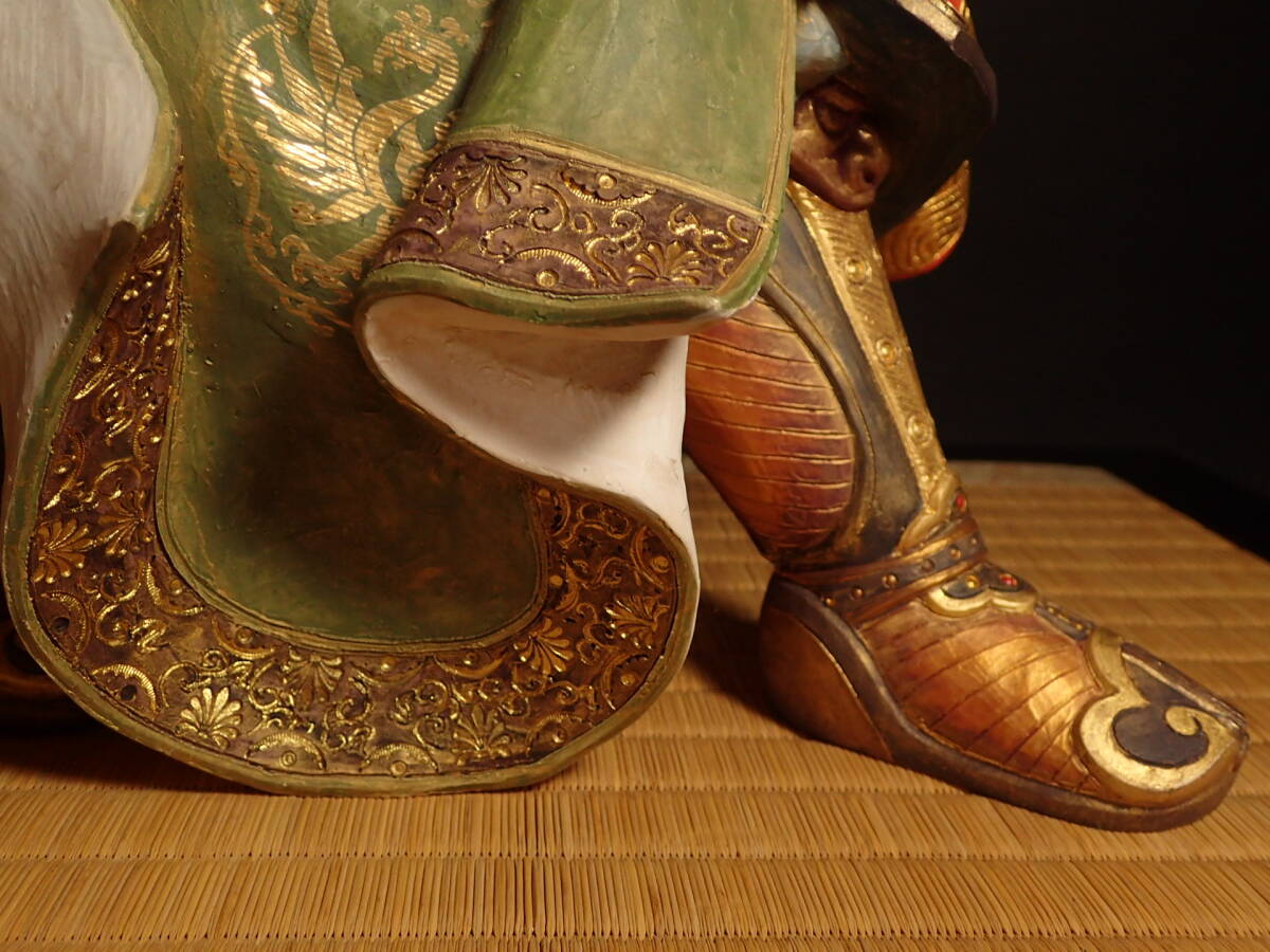 S-042 博多人形 梶原正二 一品作 義烈忠勇 関羽 高さ50.0cm 一品物 S-042 博多人形 梶原正二 一品作 義烈忠勇 関羽 高さ50.0cm 一品物