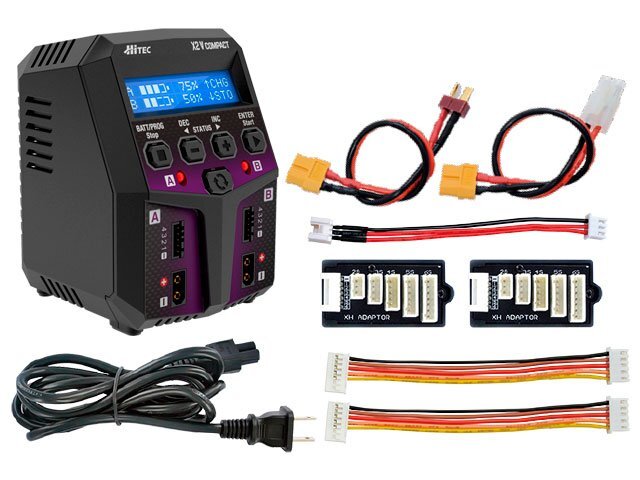 ハイテック AC充電器 ACバランスチャージャー X2 バーティカル コンパクト ＃44297-B