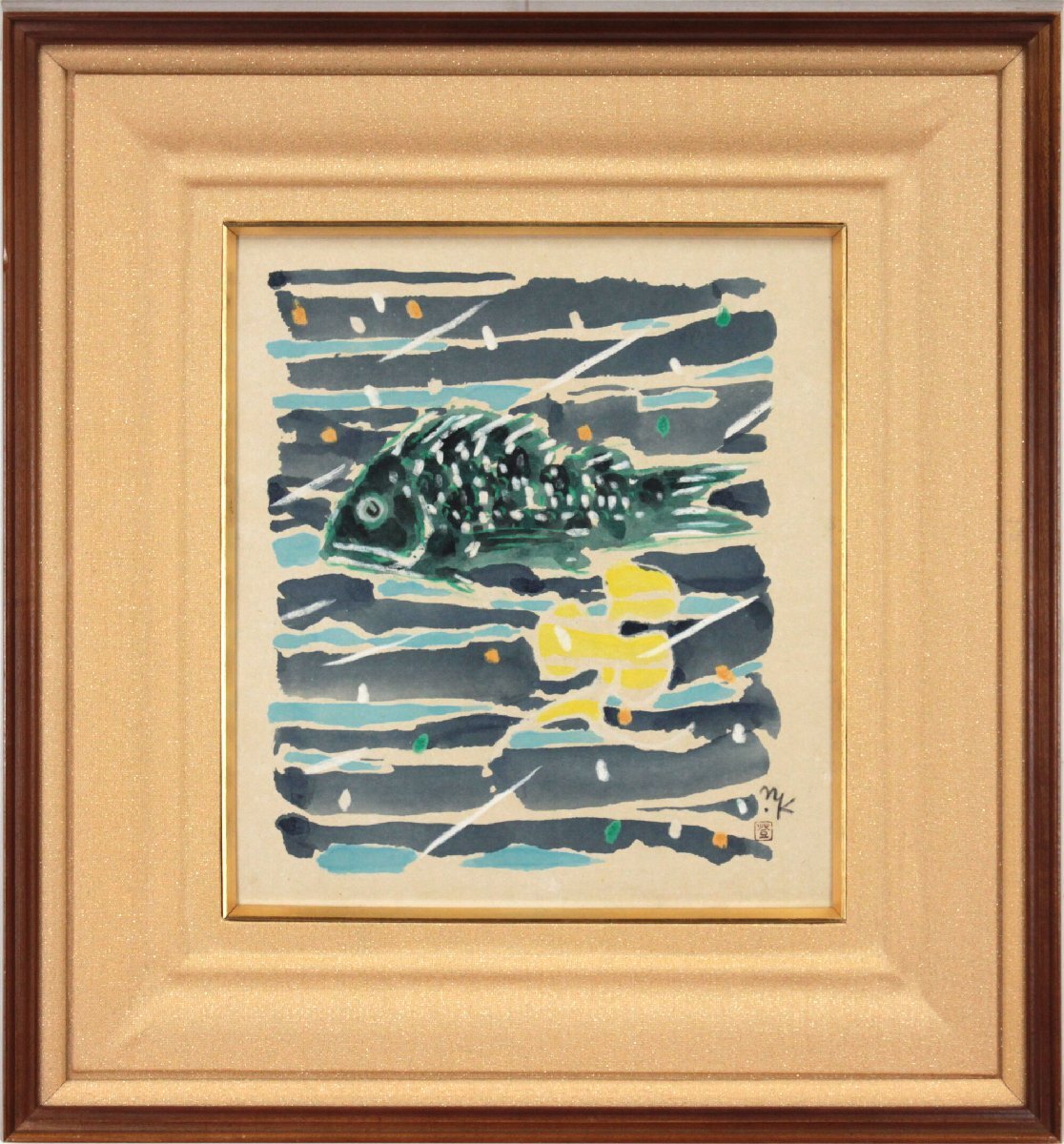 国松登 「海底の華」 水彩画 絵画 - 北海道画廊