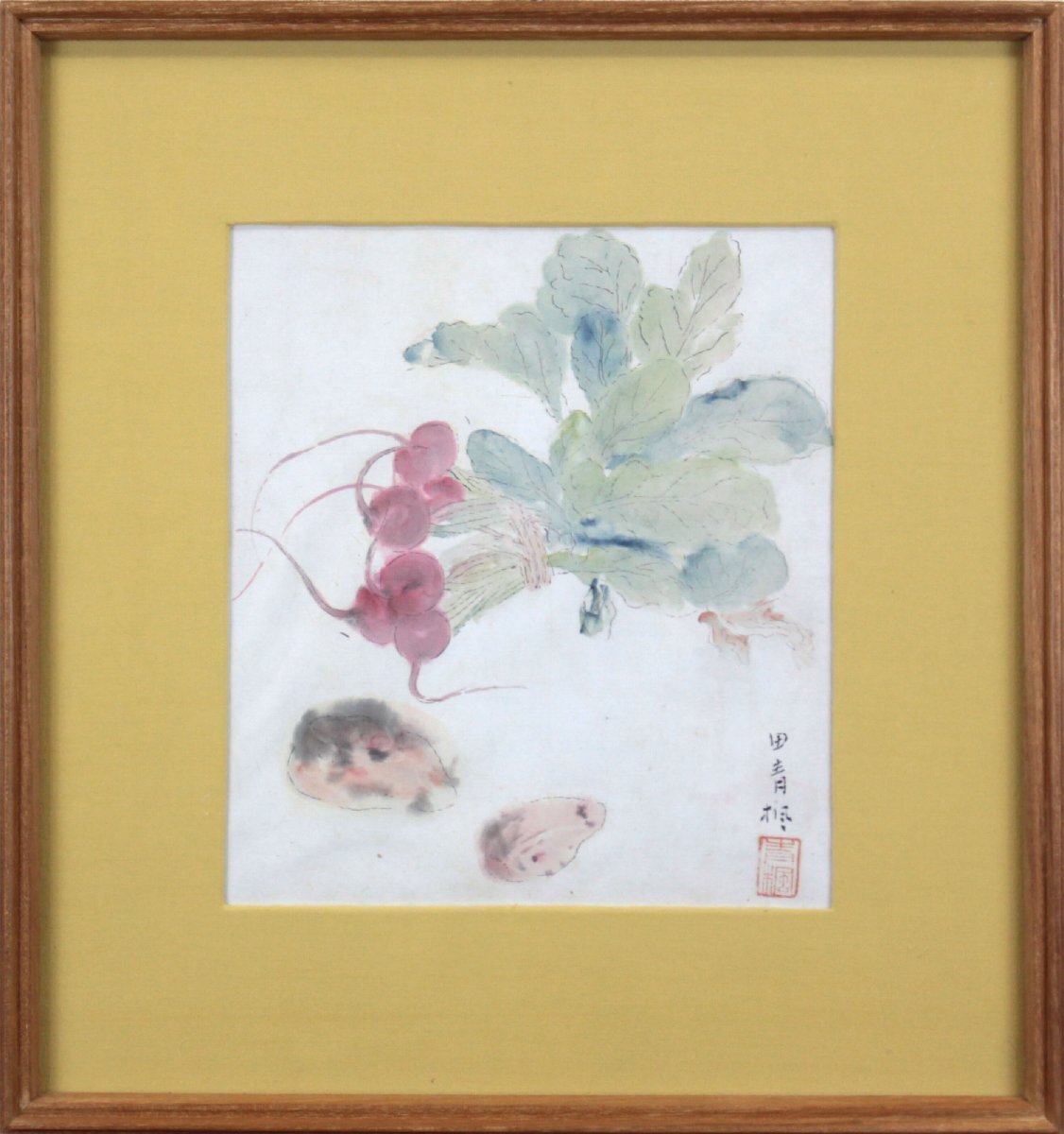 津田青楓 「野菜」 水彩畫 絵畫 - 北海道畫廊