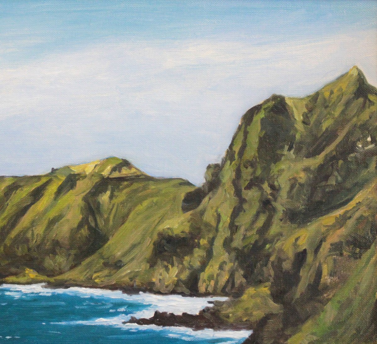 たぬき 希少 下山正八 - Yahoo!オークション 「積丹半島 油絵・油彩 神威岬」 絵画
