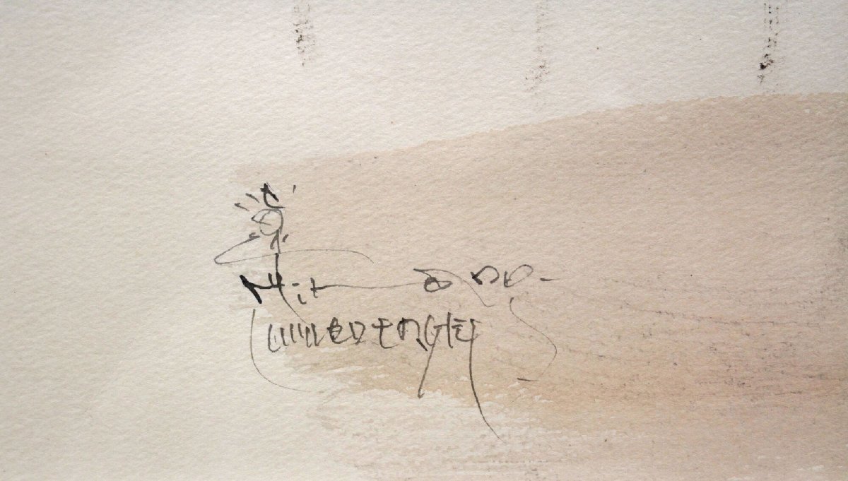 平野遼 「バルセロナの少年」 水彩畫 絵畫 - 北海道畫廊