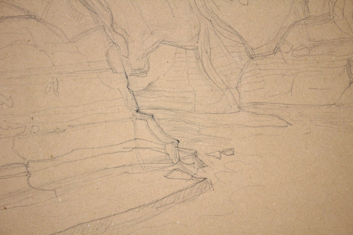 安井曾太郎「風景」 デッサン画 絵画 安井 曾太郎 『風景』 デッサン画 - 北海道画廊
