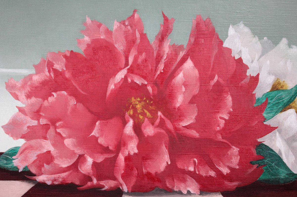 松樹路人「緋と白」 油絵・油彩画 絵画 松樹路人 『緋と白』 油彩画 - 北海道画廊