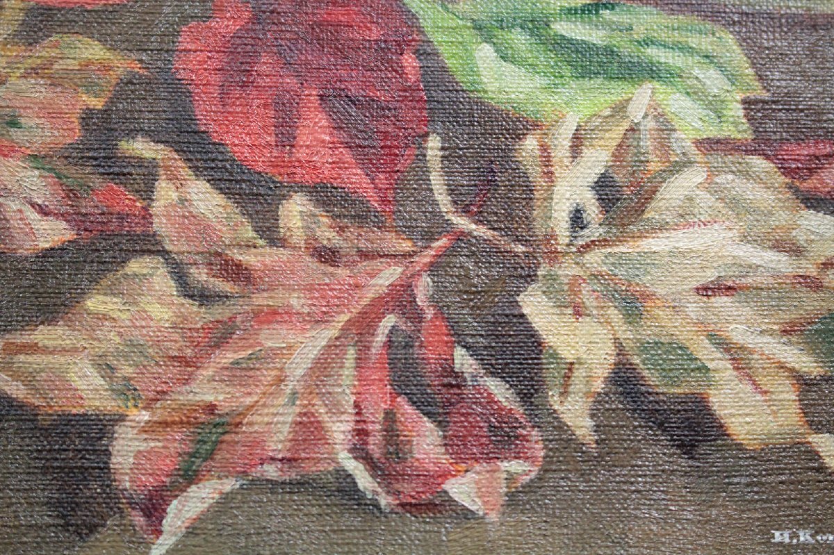近藤博史『落葉』油彩画 絵画 近藤博史 「落葉」 油絵・油彩画 絵画 - 北海道画廊