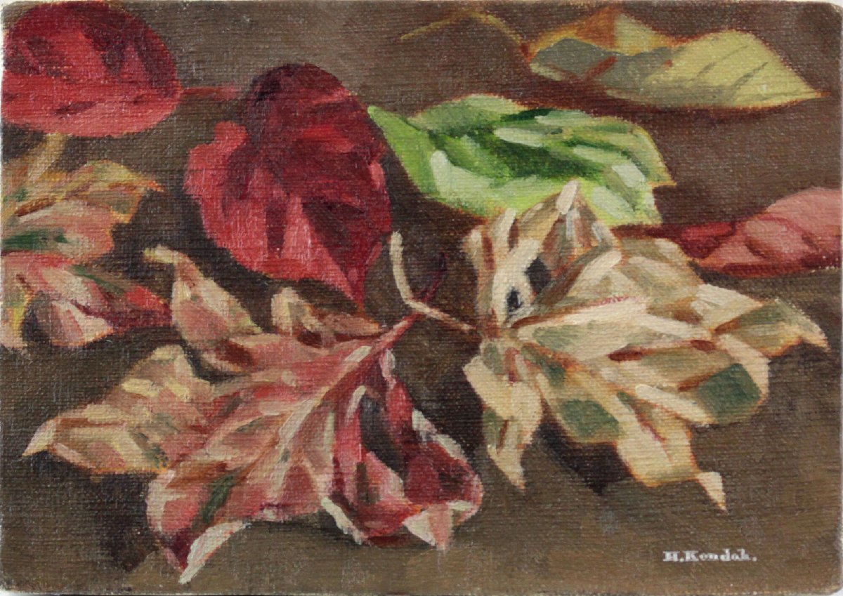 近藤博史『落葉』油彩画 絵画 近藤博史 「落葉」 油絵・油彩画 絵画 - 北海道画廊