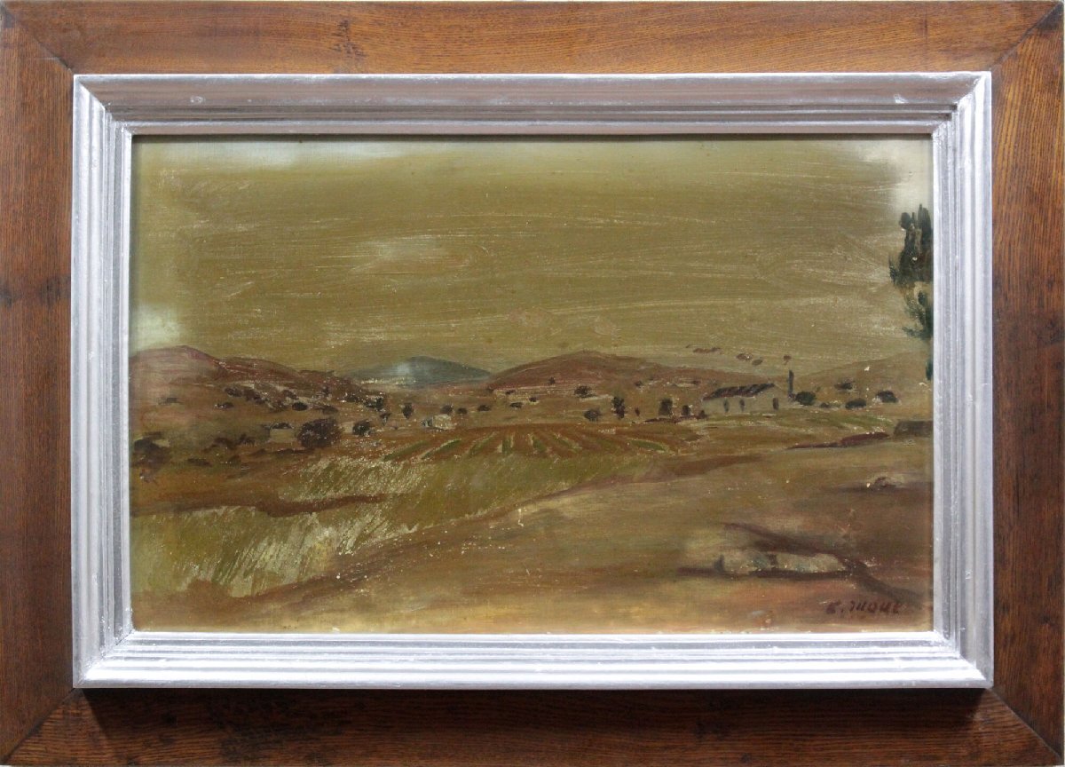 井上長三郎 「風景」 油絵・油彩画 絵画 - 北海道画廊
