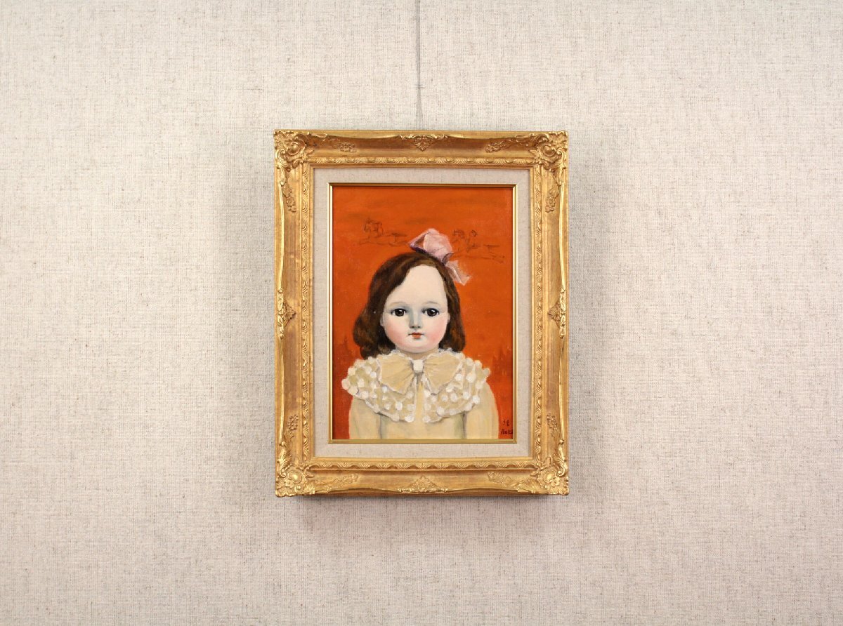青木淳子『人形』油彩画【真作保証】 絵画 青木淳子 「人形」 油絵・油彩画 絵画 - 北海道画廊