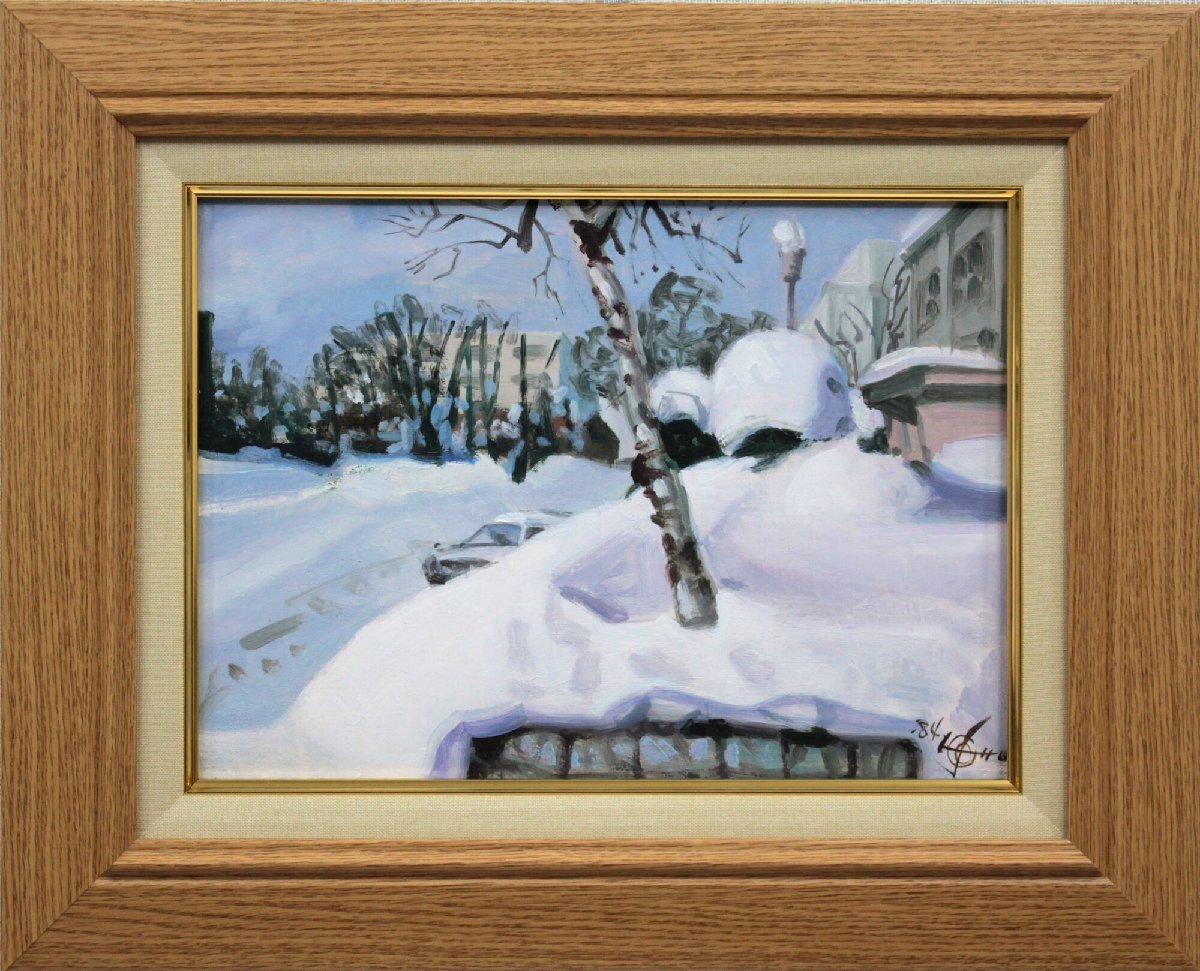 阿部乙人 「教文会館のあたり」 油絵・油彩画 絵画 - 北海道画廊