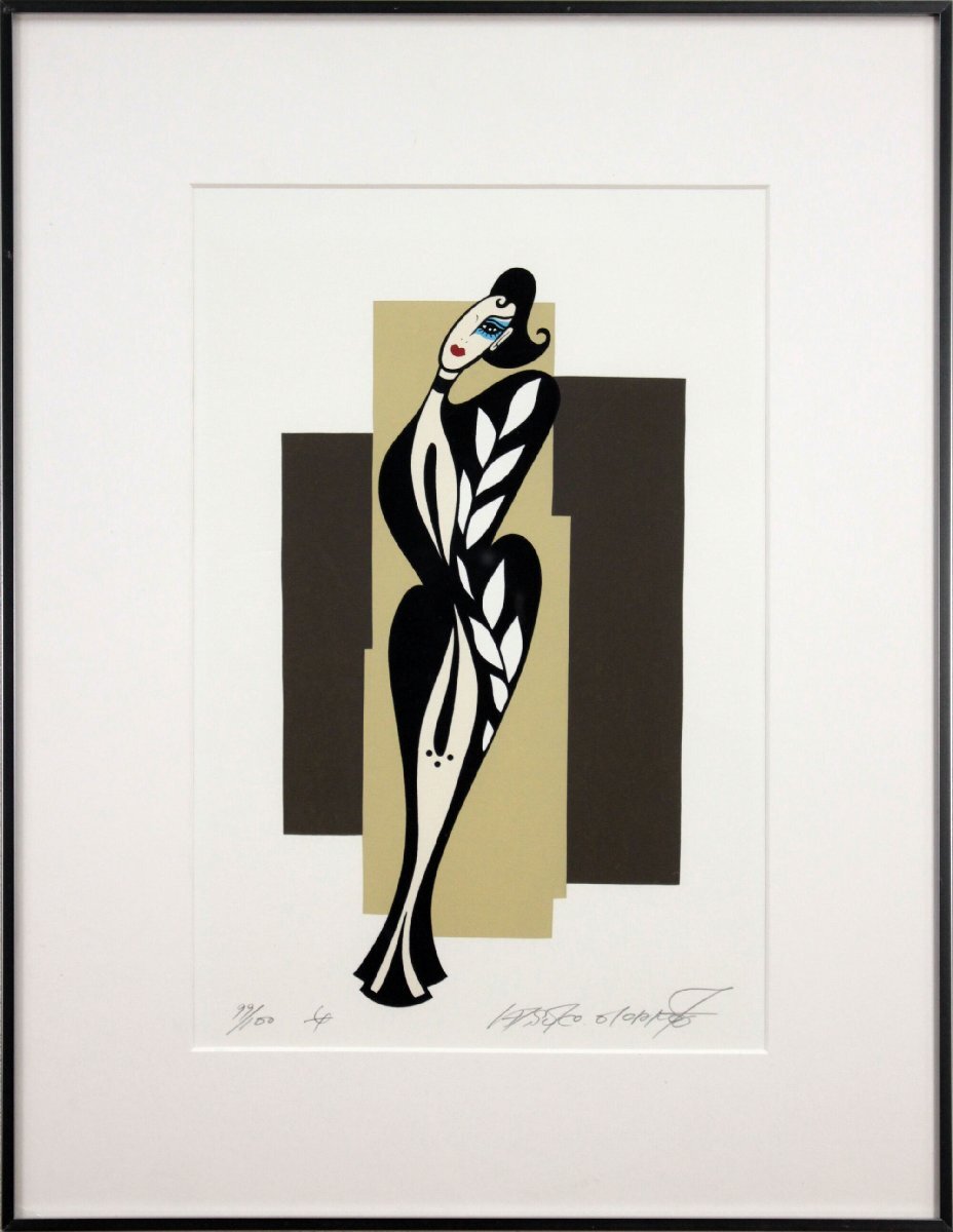 岡本敦子 「女」 シルクスクリーン 版画 絵画 - 北海道画廊
