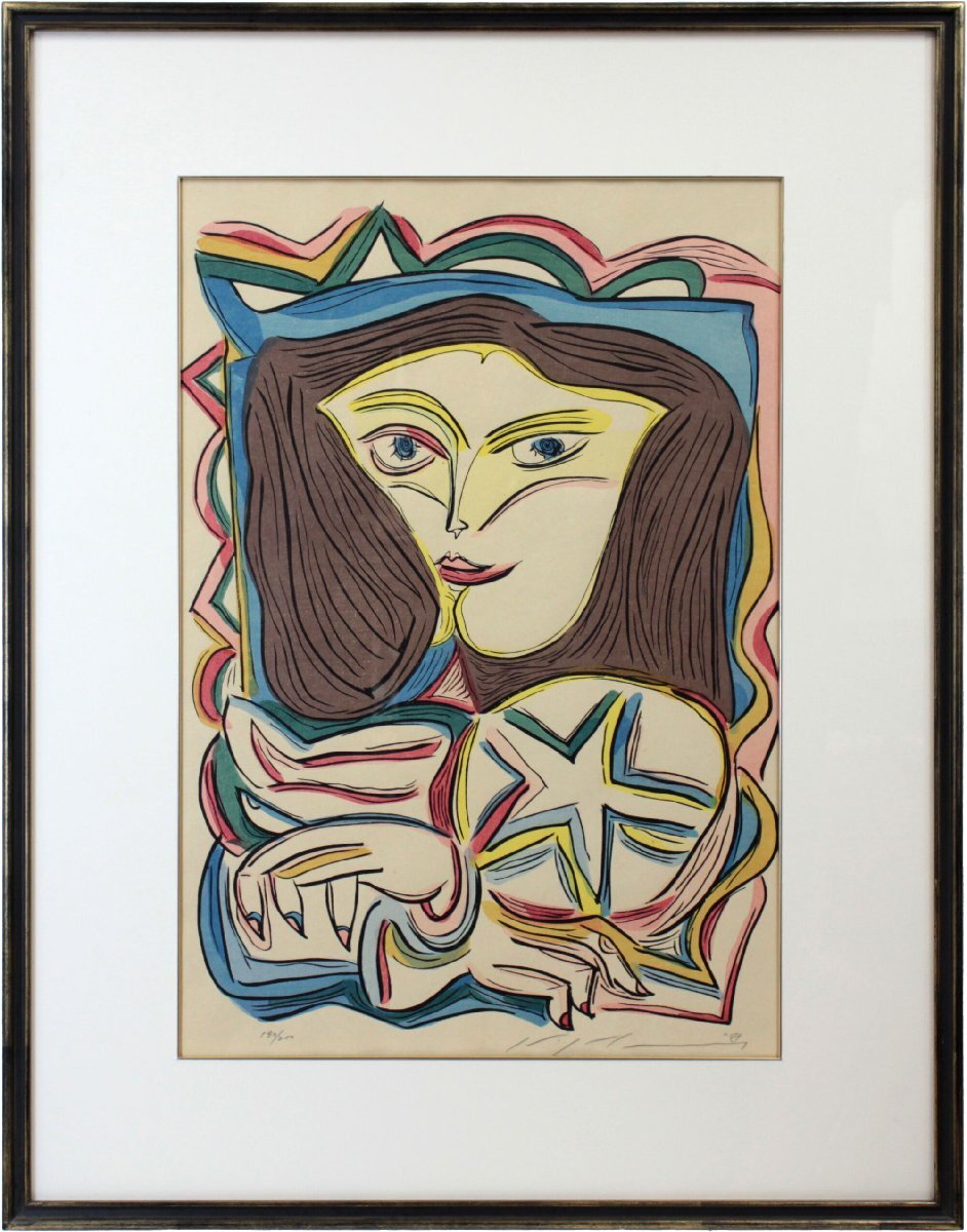 池田満寿夫 「星を持つ女」 木版画 絵画 - 北海道画廊