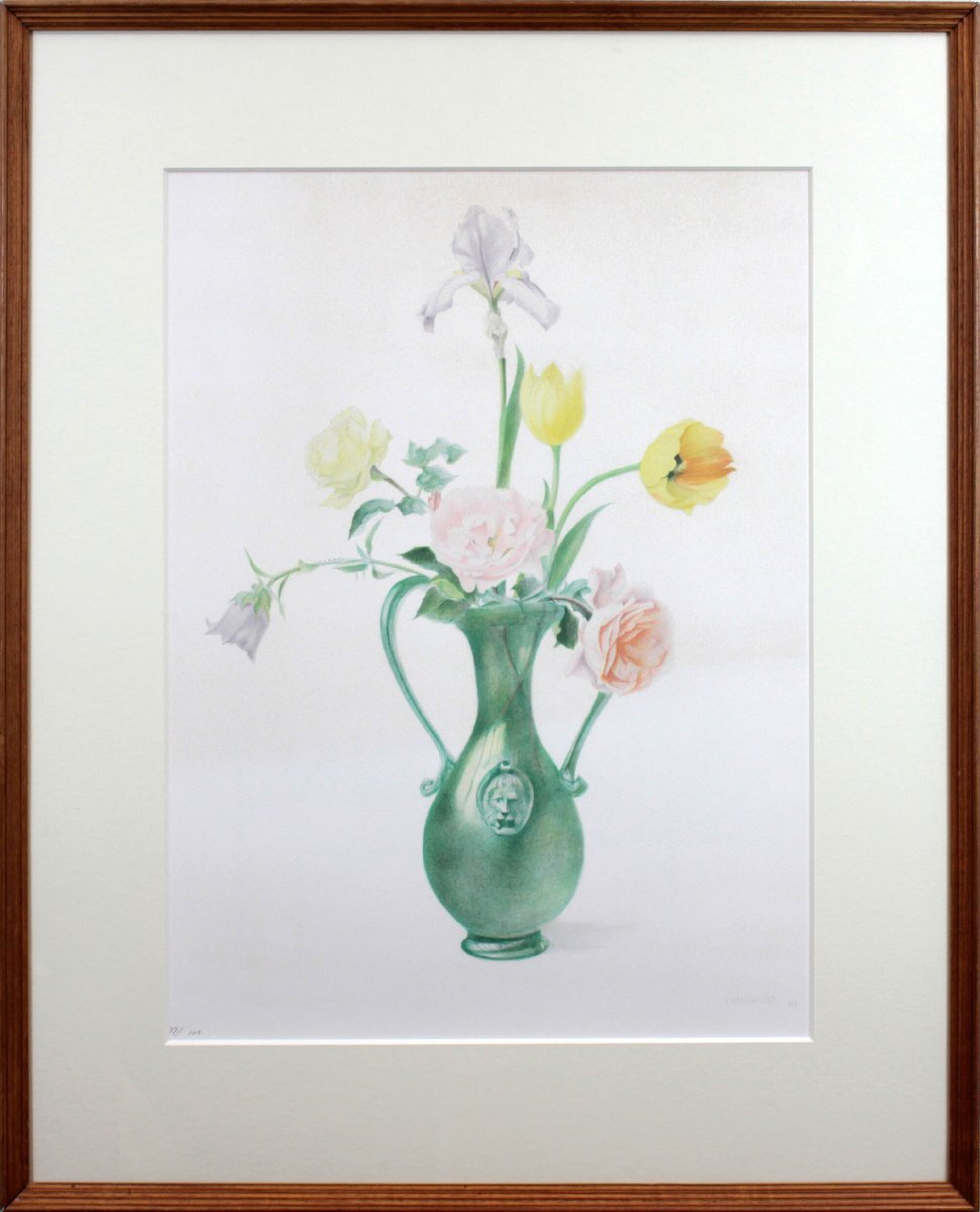 山口健智 「花」 リトグラフ 版画 絵画 - 北海道画廊