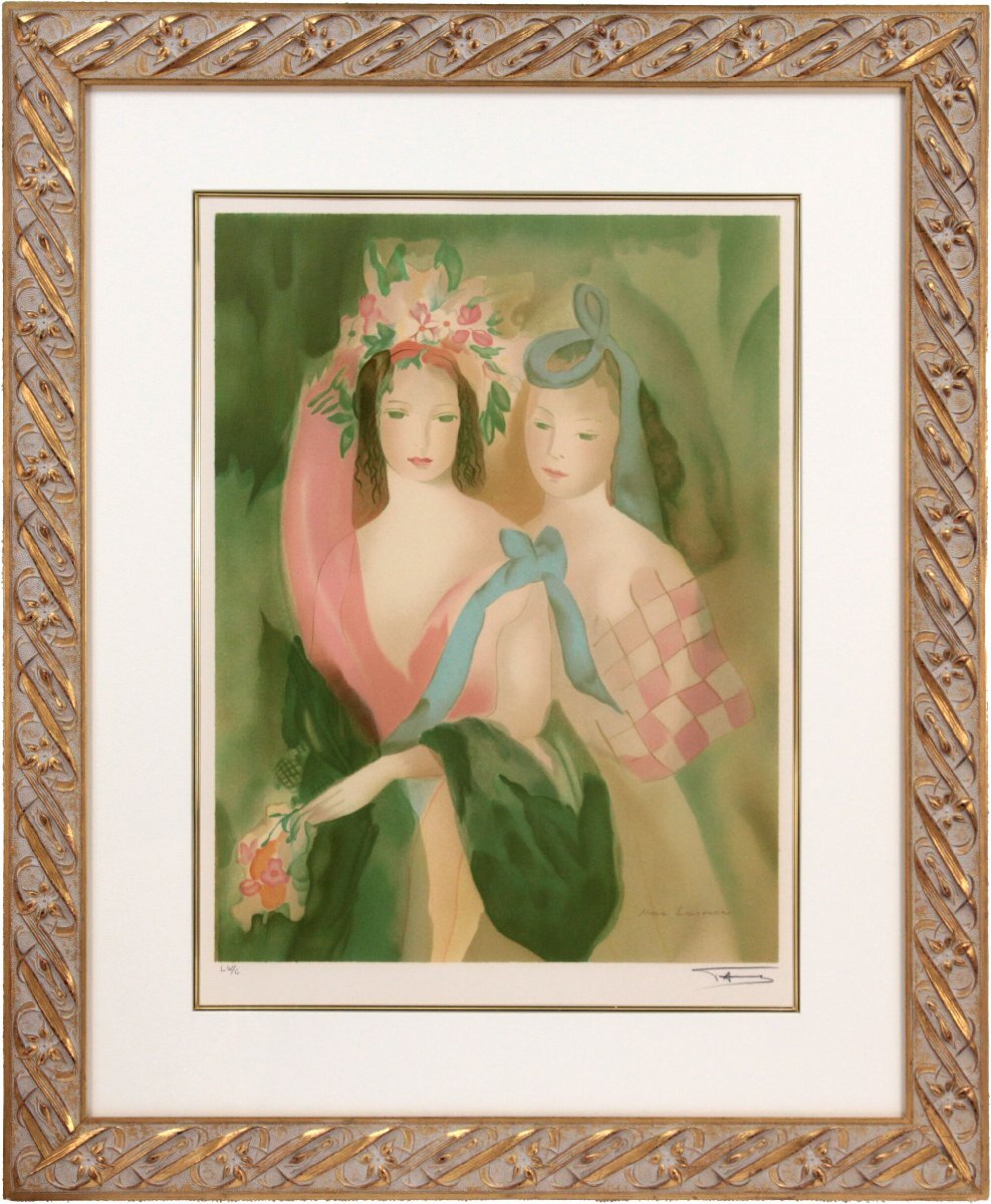 マリー・ローランサン 「ブルーのリボン」 リトグラフ 版画 絵画 - 北海道画廊