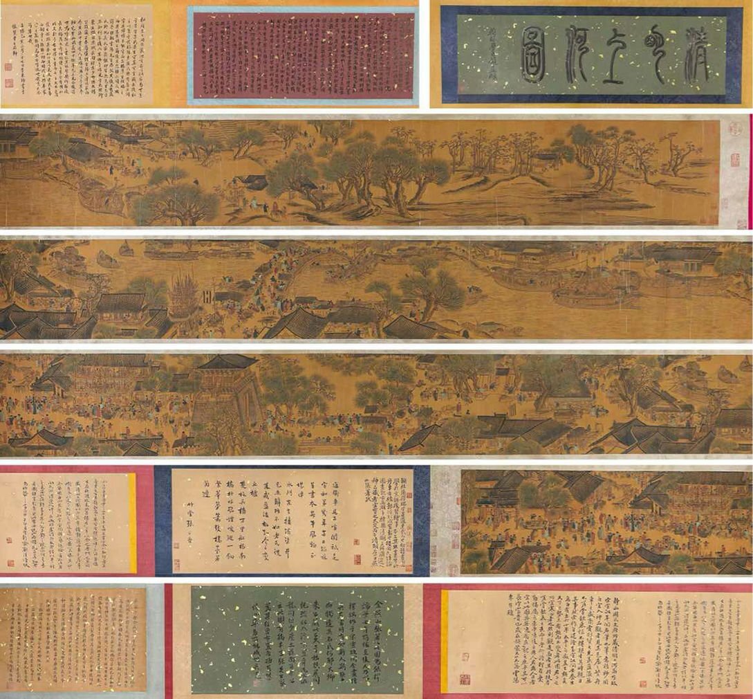 □観心・時代旧蔵□K746中国古書道◇張擇端 清明上河図 長卷 □観心・時代旧蔵□K746中国古書道◇張擇端 清明上河図 長卷