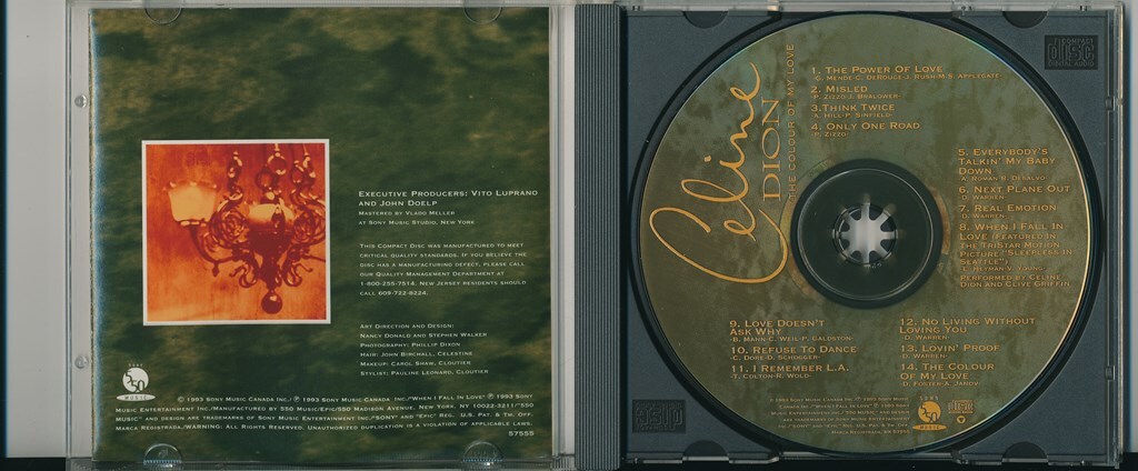 セリーヌ?ディオン / CELINE DION / THE COLOUR OF MY LOVE /US盤/中古CD!!75758