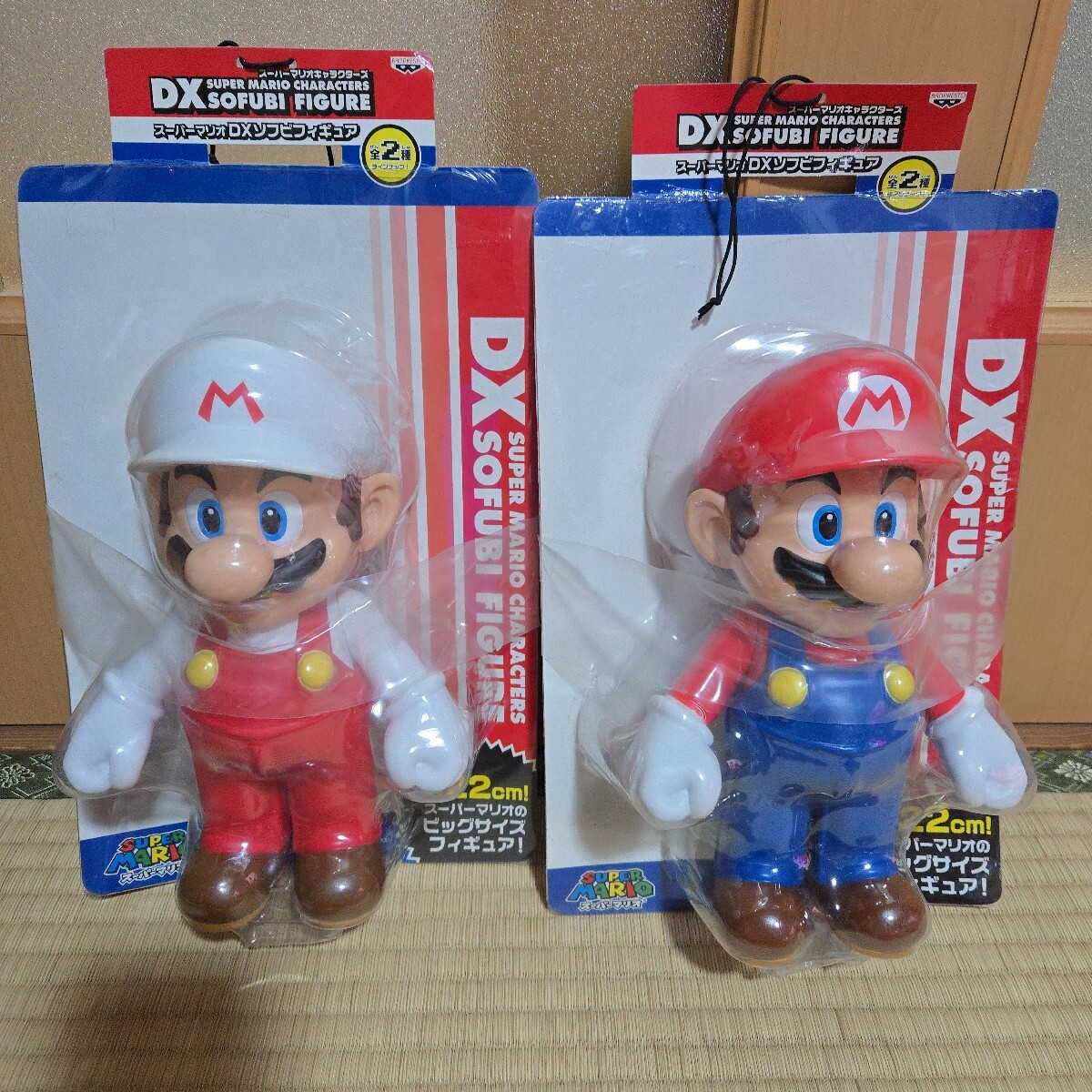 スーパーマリオ DXソフビフィギュア 全2種★マリオ、ファイヤーマリオ★
