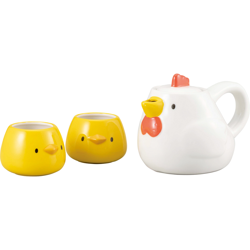 ☆ にわとり親子 ☆ ティーセット ティーセット 茶器 急須 湯呑 セット 湯呑みセット 湯呑み ペア ティーポット 陶器 食器 おしゃれ