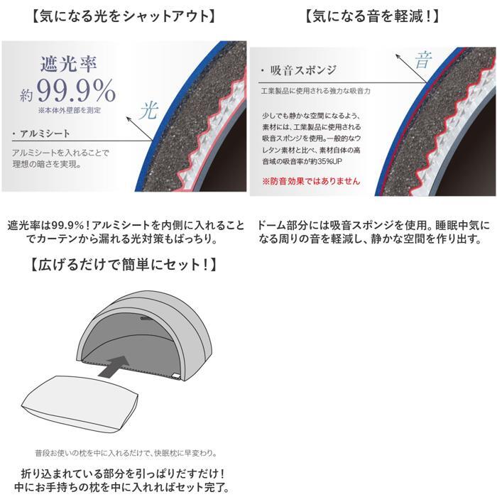 ☆ ネイビー ☆ かぶって寢るまくら IGLOO 2.0 枕 快眠 ドーム枕 ピロー かぶる 眠りやすい 快眠枕 ドーム型 かぶる枕 晝寢用枕