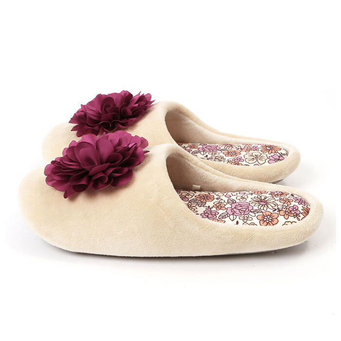 ☆ ブラック ルームシューズ レディース かわいい 通販 花柄 ウォッシャブル 洗える 低反発ウレタン ウォッシャブル SDS サロンドソワレ_画像5