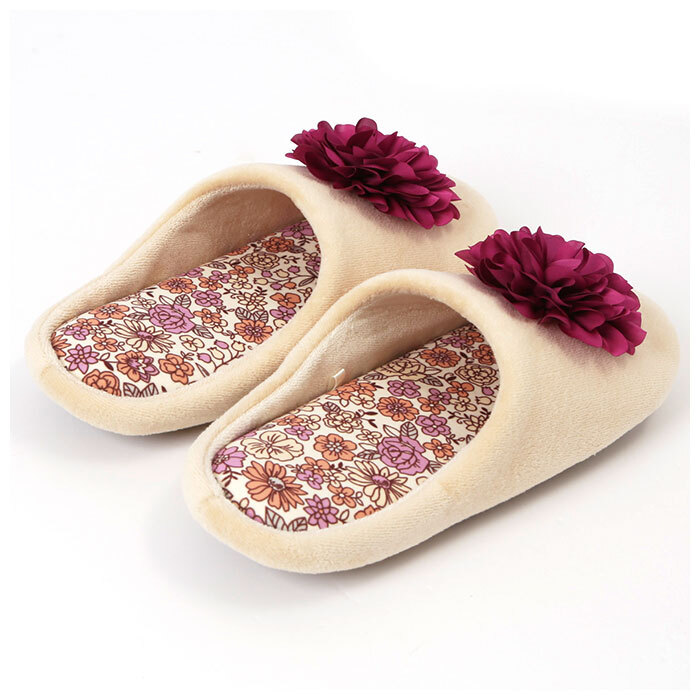 ☆ ブラック ルームシューズ レディース かわいい 通販 花柄 ウォッシャブル 洗える 低反発ウレタン ウォッシャブル SDS サロンドソワレ_画像7