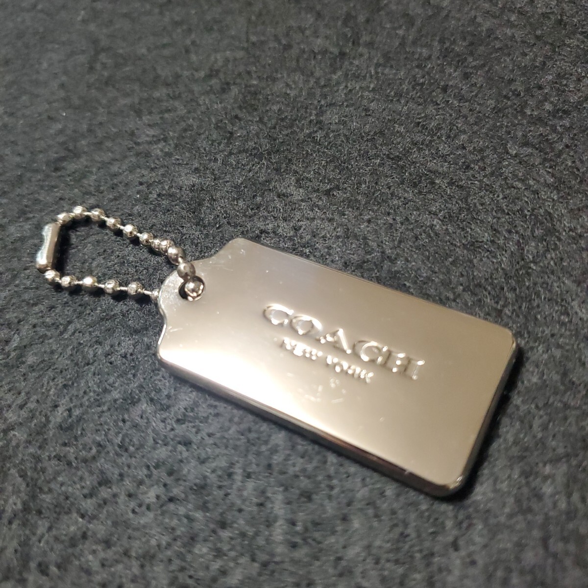 【美品】COACH メタルキーホルダー シルバープレート