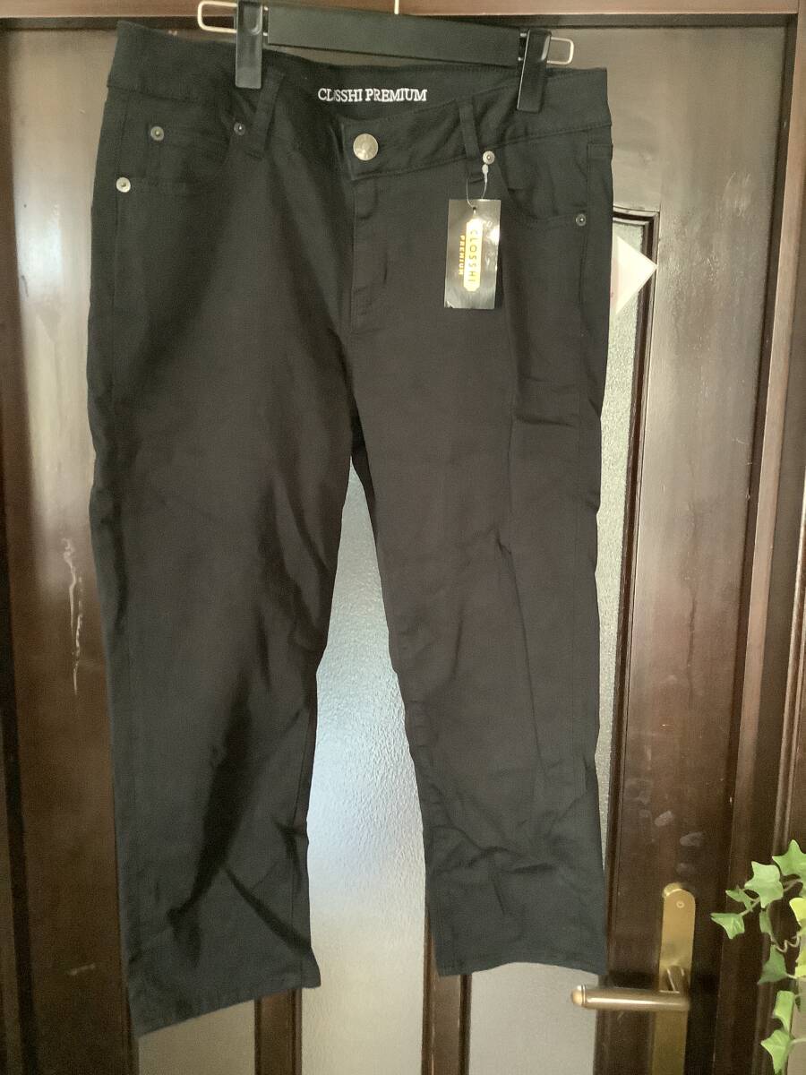 中黒色　ストレッチ　ズボン　☆新品☆ ウエスト73