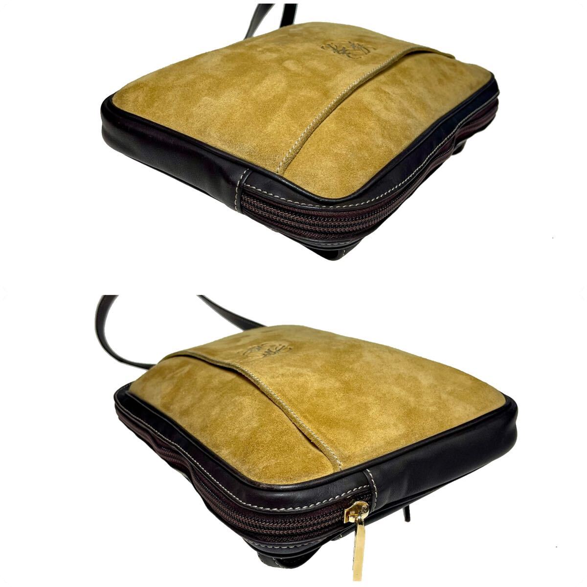 美品　LOEWE アナグラム　スエード ショルダーバッグ　a539