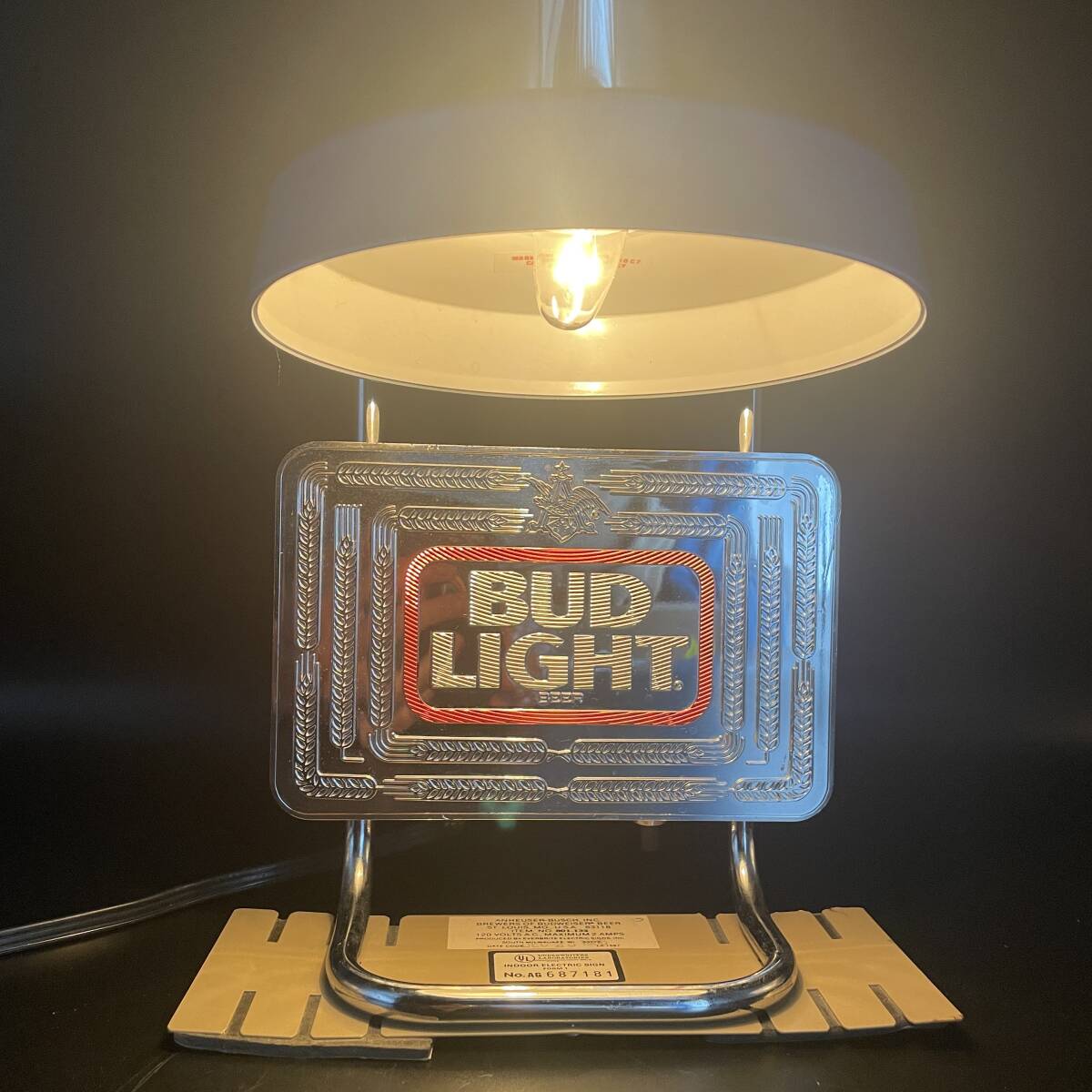 Budweiser バドワイザー ビール ビンテージ ライトサイン ランプ Budweiser バドワイザー ビール ビンテージ ライトサイン ランプ