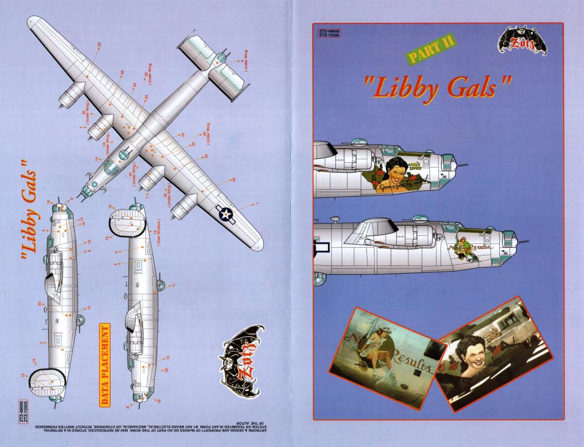 アメリカ Zotz Decals, 48005, Libby Gals part II