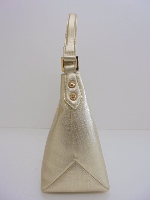 【KCM】cie-1104a-GD★未使用?保管品★【CIELO E MARE】ショルダーバッグ ハンドバッグ　ゴールド　約32×16×12.5cm　日本制