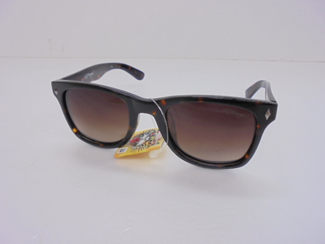 【KCM】glas-336★ワケあり・長期展示品★【Ed Hardy/エドハーディー】サングラス　EHA.WAVE　50□22-145　TORTOISE
