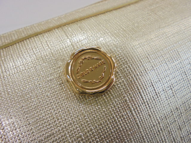 【KCM】cie-1104a-GD★未使用?保管品★【CIELO E MARE】ショルダーバッグ ハンドバッグ　ゴールド　約32×16×12.5cm　日本制