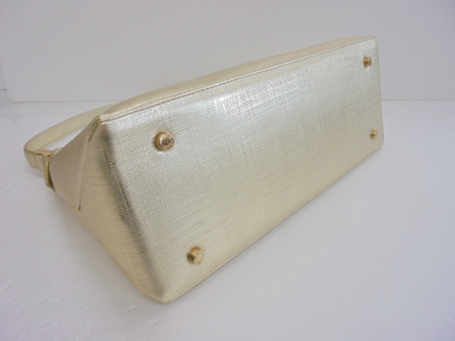 【KCM】cie-1104a-GD★未使用?保管品★【CIELO E MARE】ショルダーバッグ ハンドバッグ　ゴールド　約32×16×12.5cm　日本制