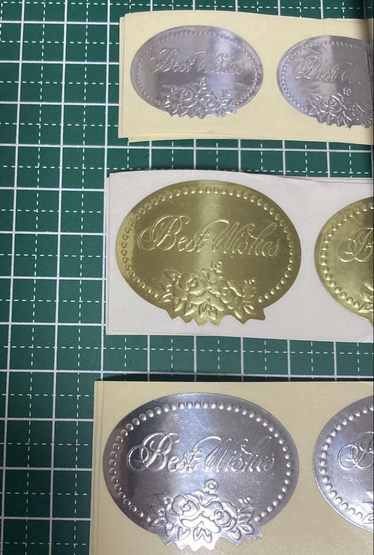 ギフトシール 金色 銀色 Best wishes