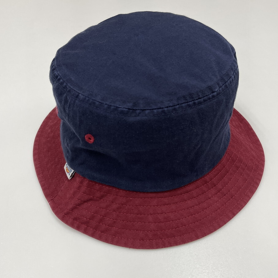Dickies ネイビー×レッド バケットハット 帽子 スポーツ ゴルフ キャンプ バイク 釣り ワッペン ホワイトタグ アクセサリー ディッキーズ_画像6