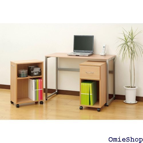 ナカバヤシ キャビネット 袖機(jī) マイワゴン 棚板タイプ ナチュラル木目 NDW-001NM 3108