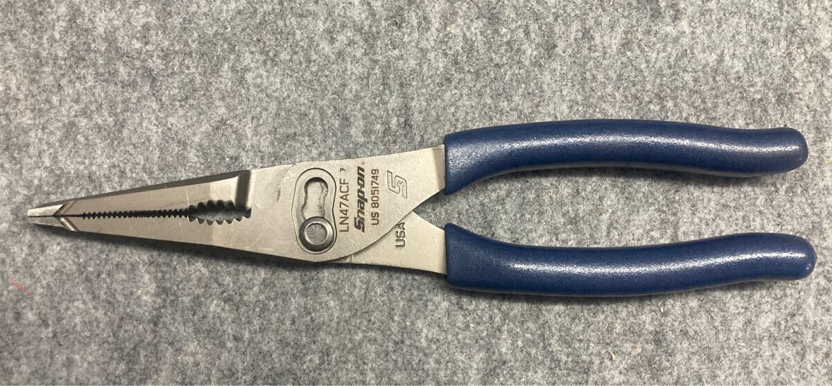 Snap-on スナップオン LN47ACF パワーブルー　 ロングノーズプライヤー スリップジョイントプライヤー　大人気　新品未使用　在庫処分格安