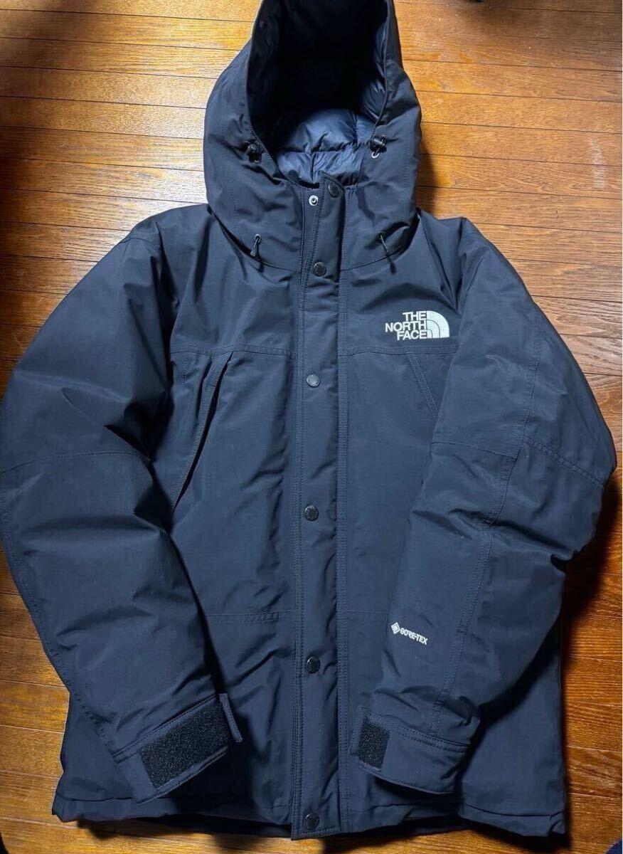 美品　ノースフェイス　 マウンテンダウンジャケット GORE-TEX ND91930 Lサイズ ブラック