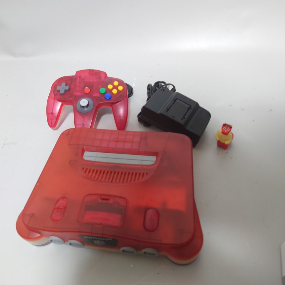 nintendo 64 clear red 動作品 送料無料 本体のみ ニンテンドー64 クリアレッド コンソールセット ☆