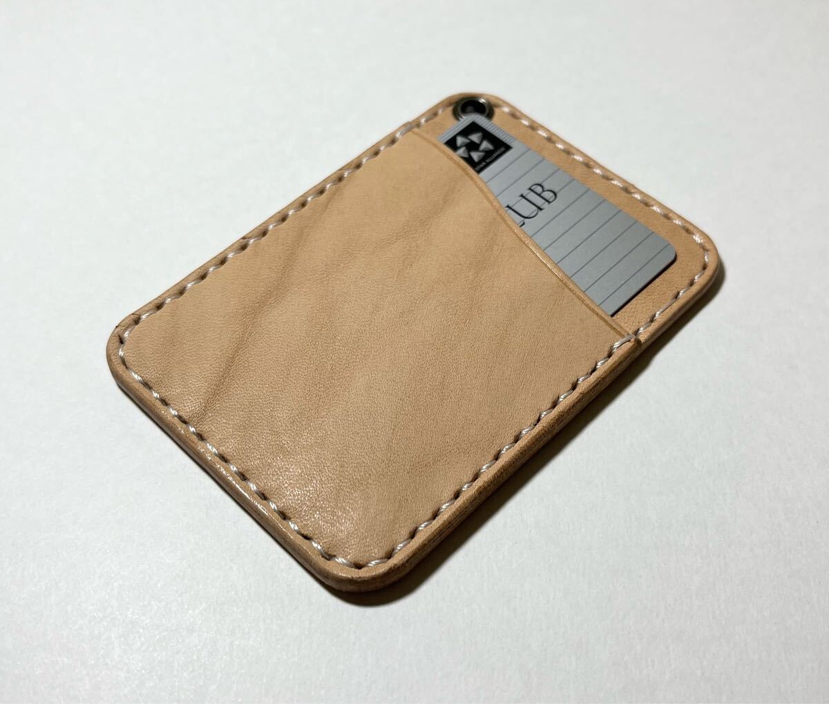 訳有　栃木レザー　オイルレザー　ヌメ革　レザー　牛革　本革　革　カードケース　カード入れ　パスケース　定期入れ　ハンドメイド