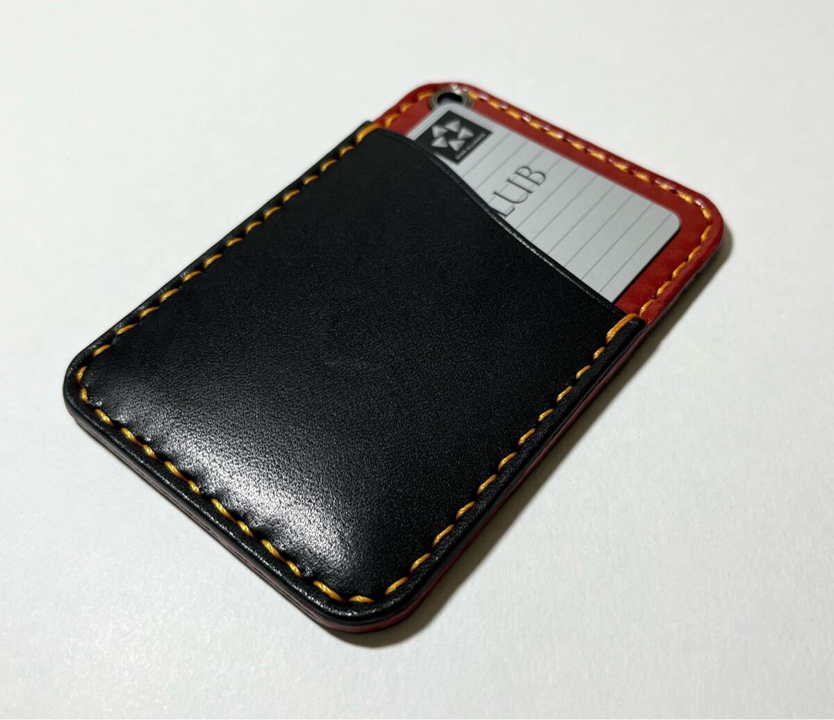 栃木レザー　サドルレザー　ルガトショルダー　レザー　牛革　本革　革　カードケース　カード入れ　パスケース　定期入れ　ハンドメイド
