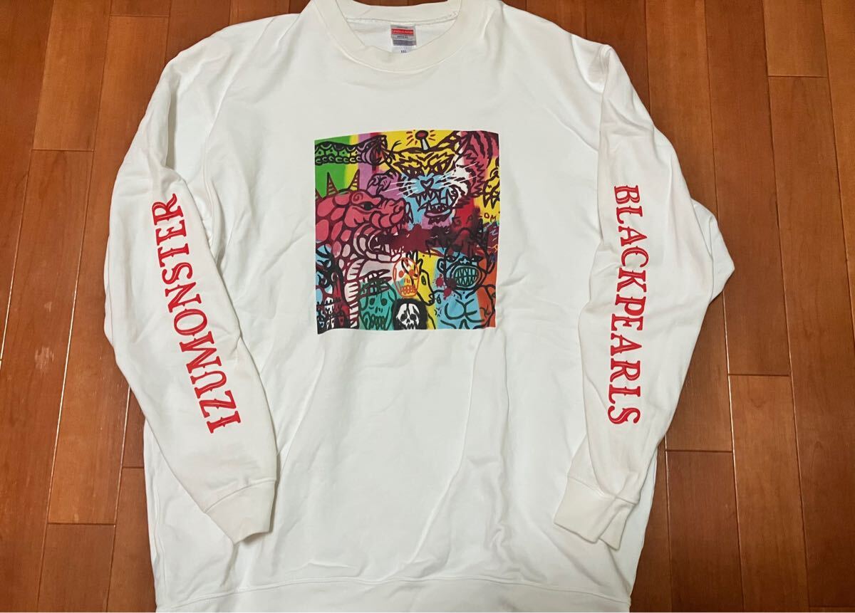 IZUMONSTER X BLACKPEARLS ホワイト スウェット XXLサイズ ZOLLMEN hxs REALHEAD リアルヘッド イズモンスター ソフビ ブラックパールズ