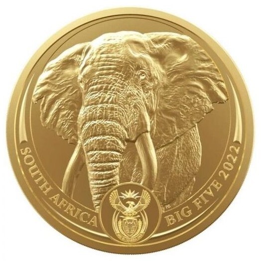 [保証書・カプセル付き] 2022年 (新品) 南アフリカ「ゾウ・エレファント」純金 1オンス 金貨