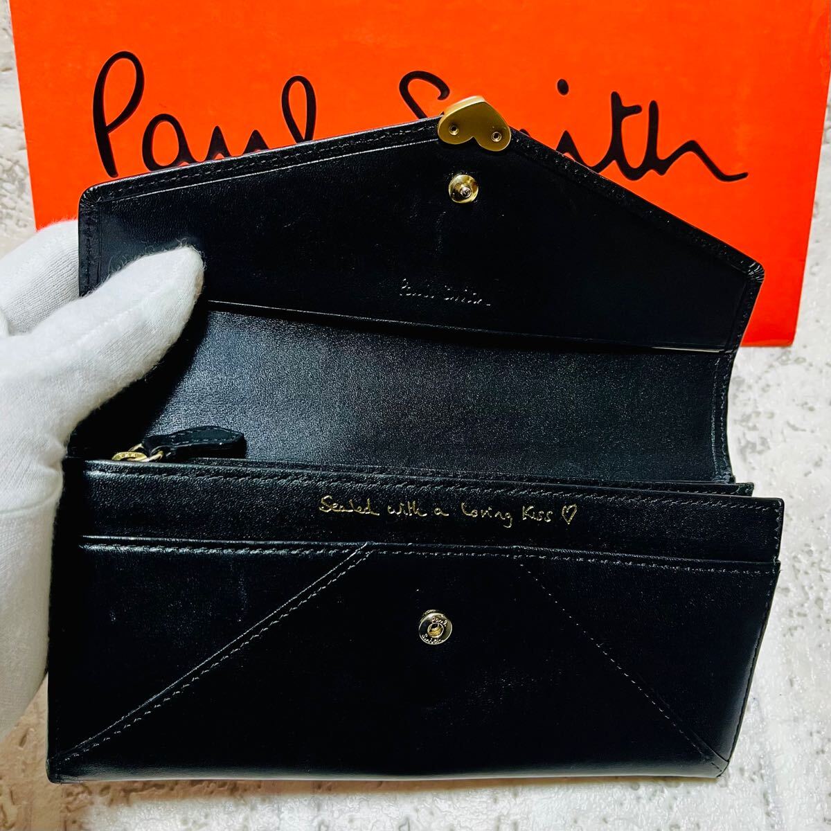 サマーセール ミニグランド バンドル 人気モデル ポールスミス 長財布 ハート ラブレター PaulSmith 小物