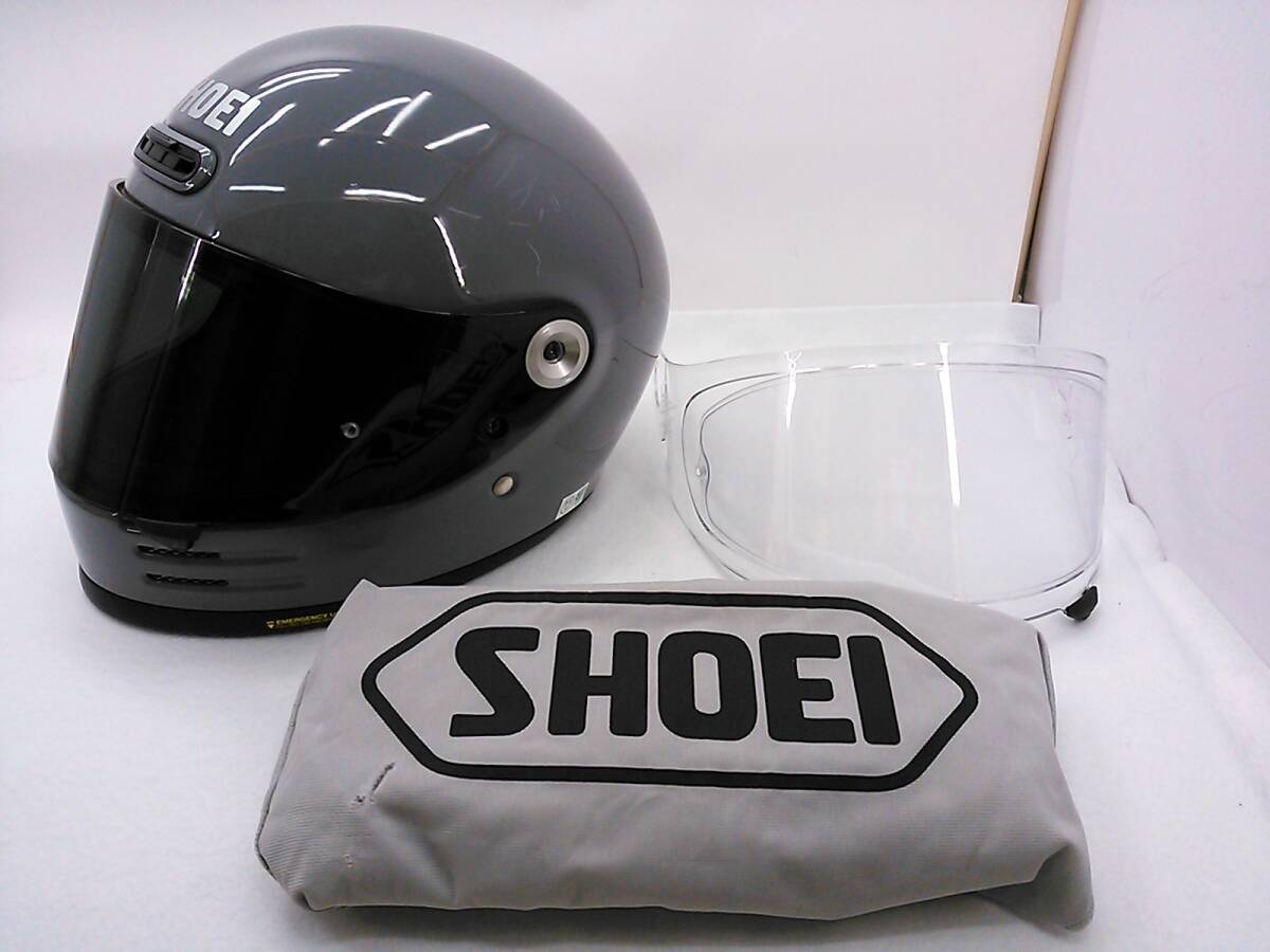 【送料無料】良品 2022年制 SHOEI ショウエイ Glamster グラムスター バサルトグレー Sサイズ スモークシールド付 フルフェイスヘルメット
