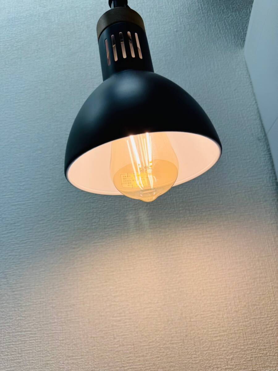 な1760-1　ニトリ　ペンダントライト　メストロ ブラック　3コSet　φ140×H200ｍｍ　40Ｗ/単相100Ｖ　電球オマケ☆