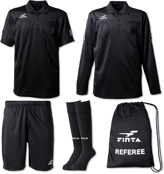 FinTA フィンタ FT5977 サッカー レフリー用品 ４点セット ブラック XO