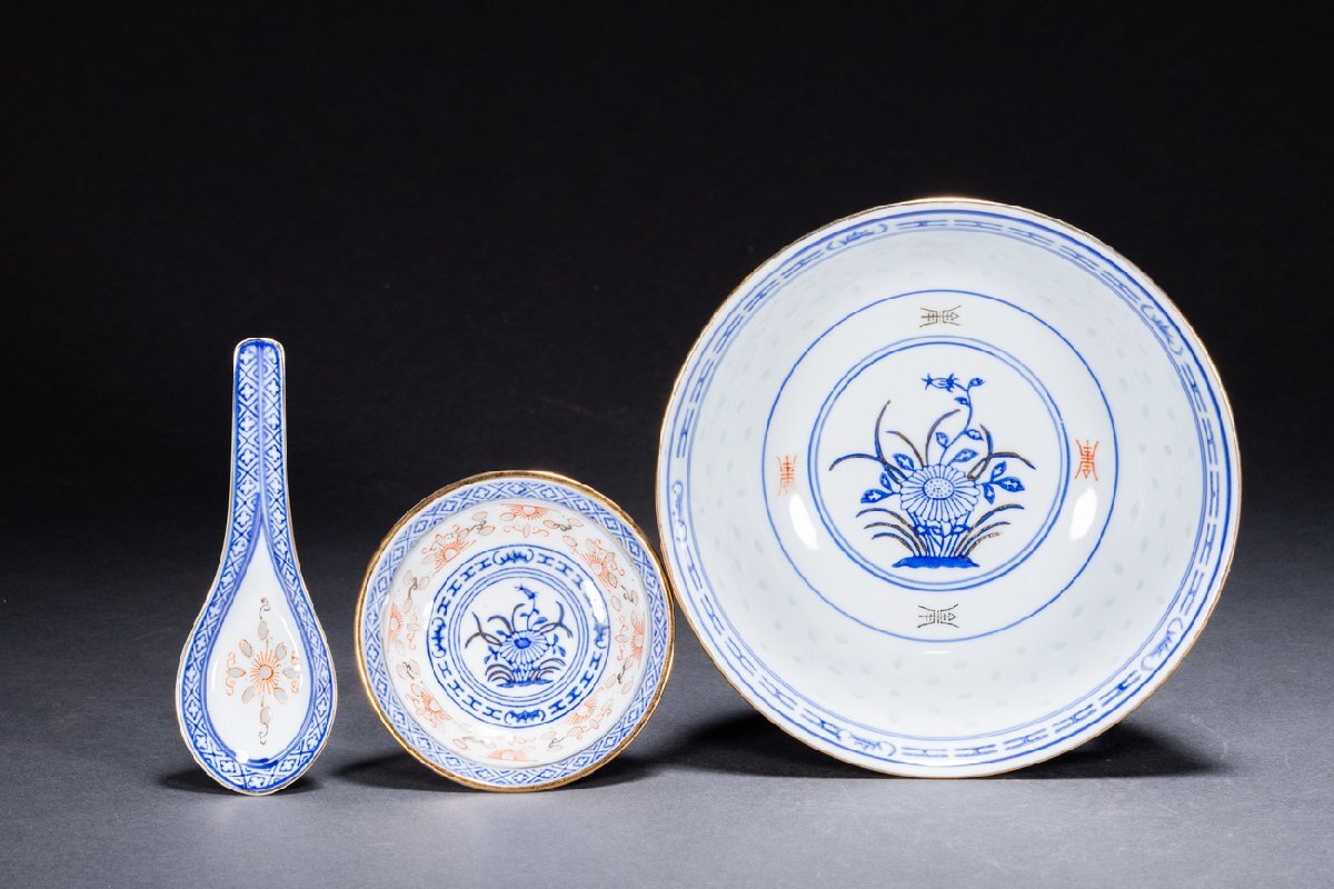 豪奢な 善古堂】某有名オークション買入 時代物 中国伝来 景徳鎮在銘 色絵磁器